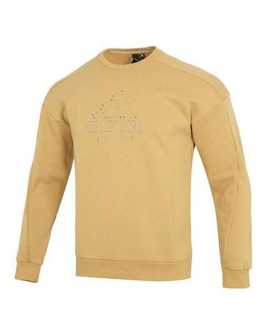 Adidas Multicolor Th Mh Crew Sports Solid Color Casual Round Neck Khaki for men