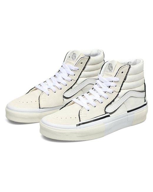 Vans White Sk8-Hi Reconstruct for men