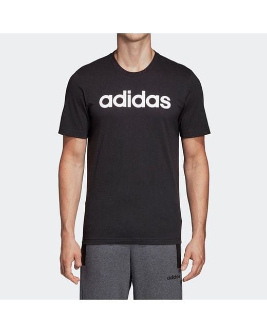Adidas Black E Lin Tee Casual Sports Short Sleeve for men