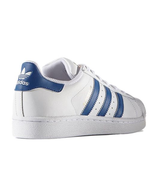 Adidas Blue Superstar Foundation J 'Ftwwht Eqtblu Eqtblu' for men