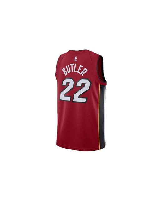 Nike Red Basketball Sports Sw Fan Edition 20-21 Season Miami Heat Butler 2 No. 2 Jersey for men