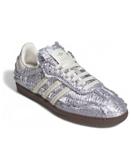 Adidas White X Caroline Hu Samba Og 'Satin Metallic' for men