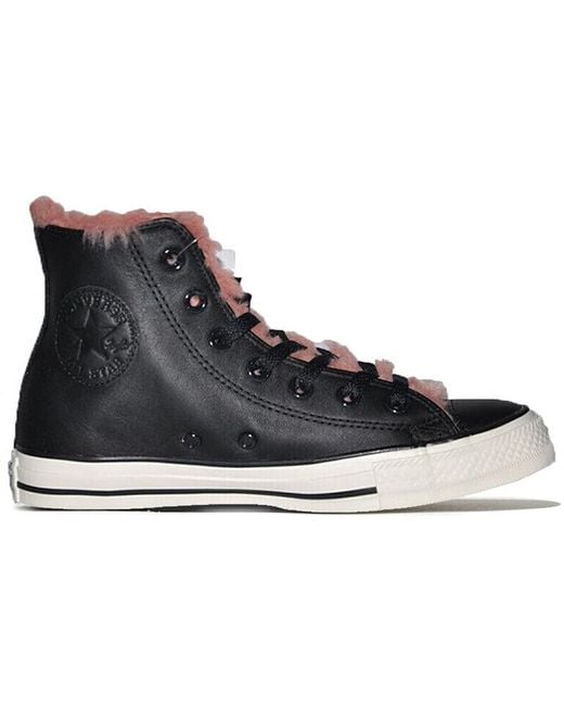 Converse Black Chuck Taylor All Star Fleece Hi for men