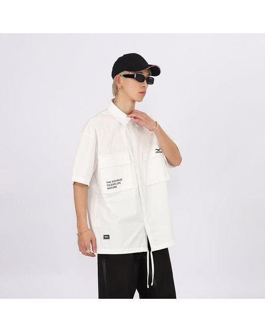 Mizuno White Graphic Polo Shirt for men