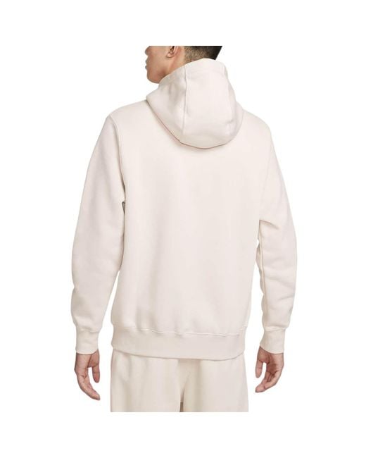Nike White Sportswear Club Fleece Hoodie Asia Sizing 'Light Orewood' for men