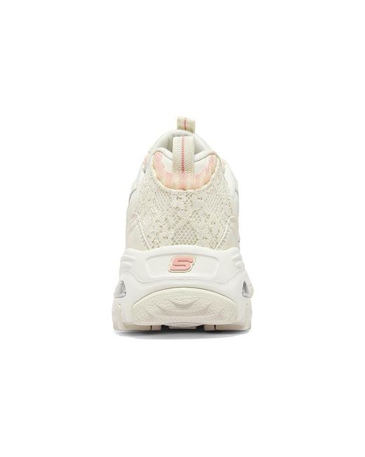 Skechers White (Wmns) D'Lites 1.0 Sneakers