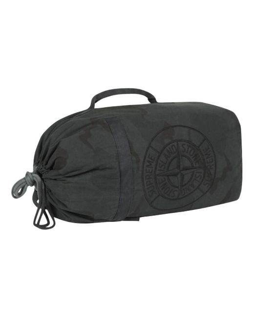 Supreme Black X Stone Island Brushed Cotton Backpack '' for men