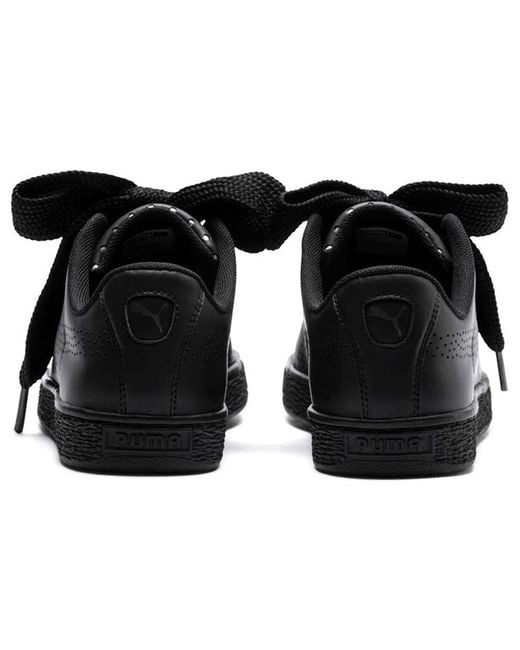 PUMA Black (Wmns) Basket Heart Ath Lux