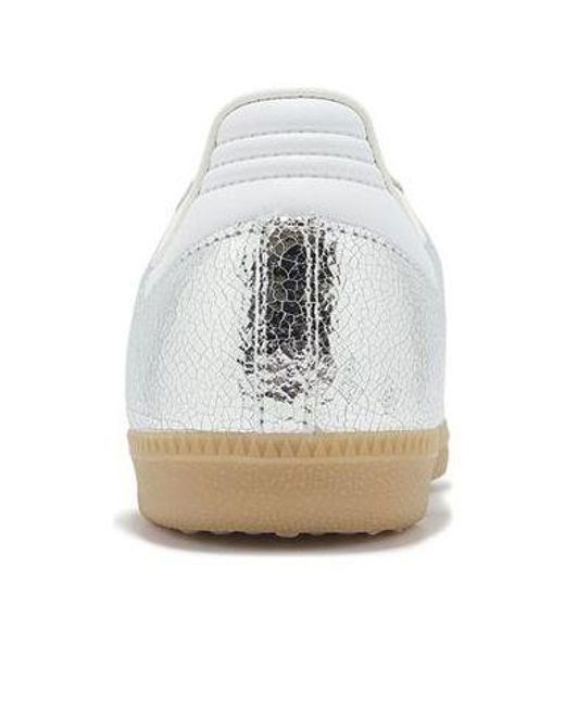 Adidas White (Wmns) Samba Og Metallic Cracked Leather'