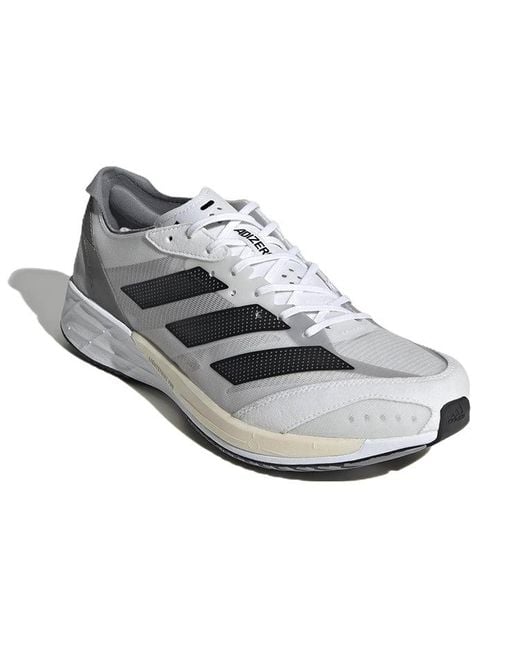 Adidas White Adizero Adios 7 for men