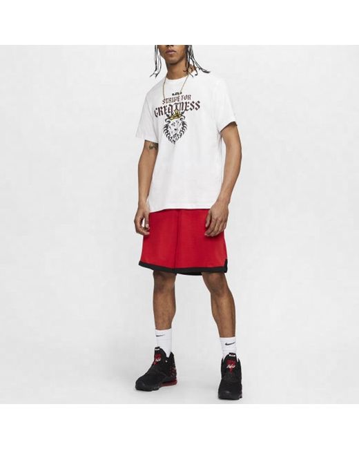Nike White Dri-Fit Lebron Strive For Greatness Dri-Fit Tee for men