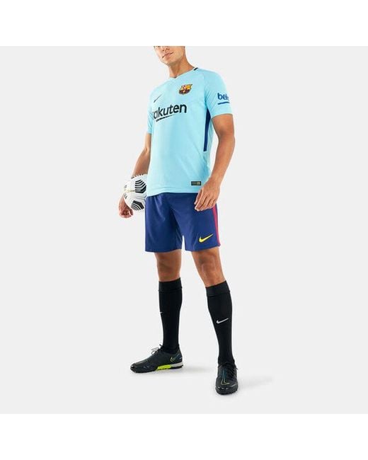 Nike Blue Fc Barcelona 17/18 Authentic Away Jersey for men