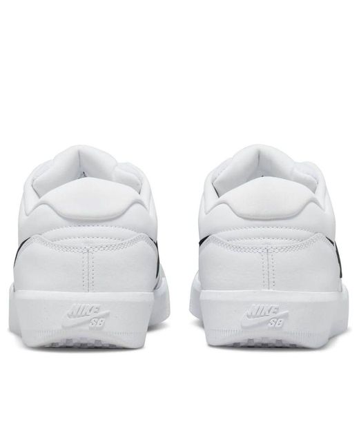 Nike White Sb Force 58 Premium Skate Shoe for men