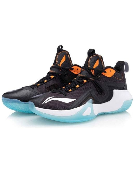 Li-ning Blue Bad Five Mid-Top Basketball Competition Shoes for men