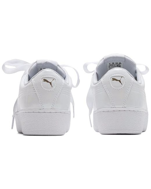 PUMA White (Wmns) Vikky Platform Ribbon
