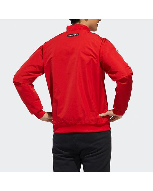 Adidas Red Neo X Disney Crossover Printing Casual Sports Jacket for men