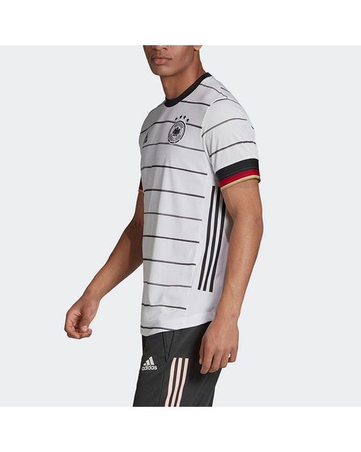 Adidas White Germany Home Authentic Jersey for men