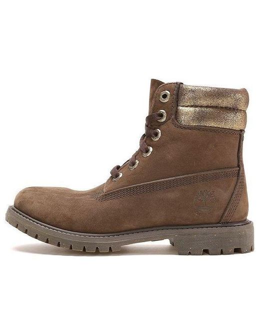 Timberland Brown 6 Inch Waterville Premium Double Collar Boots