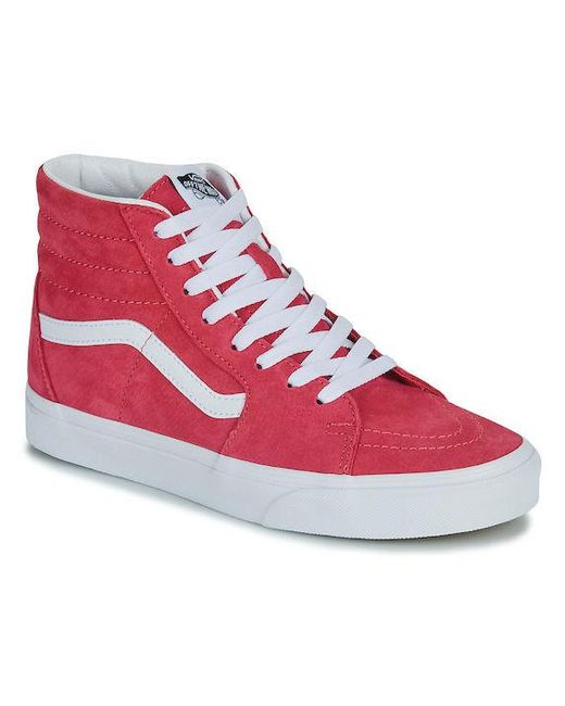 Vans Red (Wmns) Pig Suede Sk8-Hi