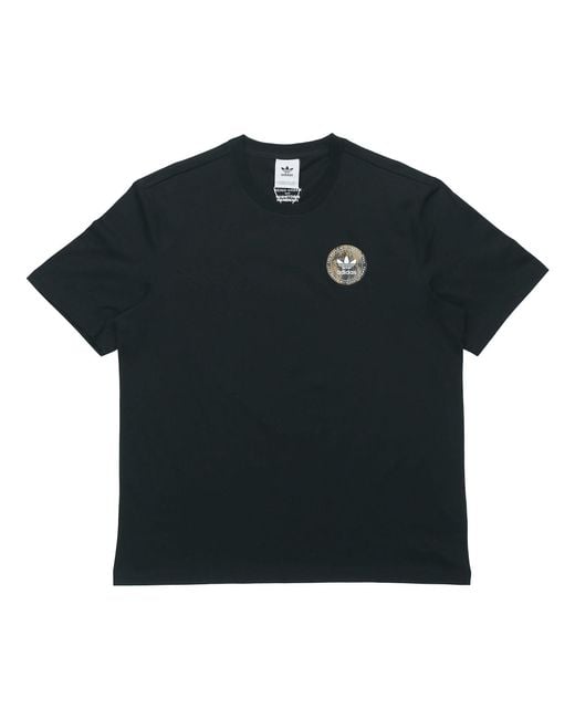Adidas Black Originals Artist Tee Ss Pattern Printing Sports for men