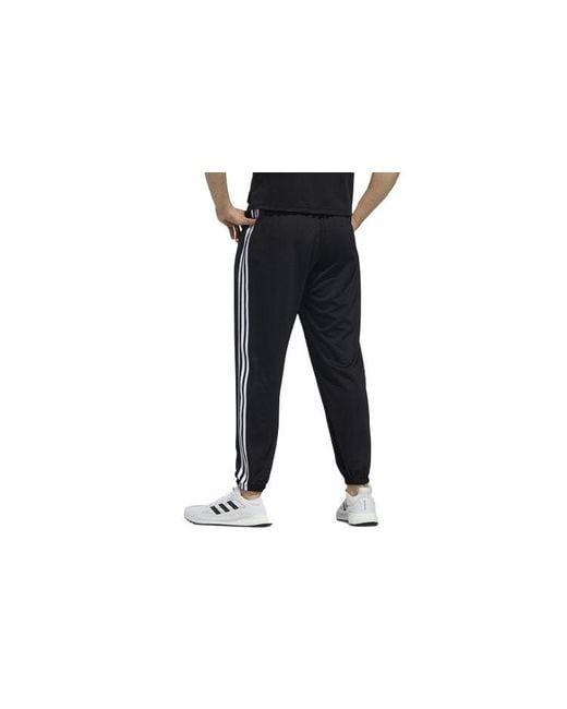 Adidas Black 3S Pants Stripe Lacing Bundle Feet Training Sports Pants for men