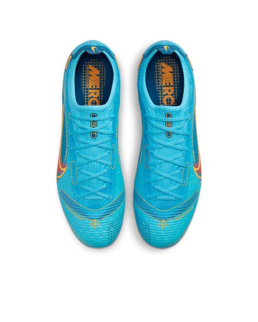 Nike Blue Mercurial Vapor 14 Elite Hg Hard Ground Soccer Shoes for men