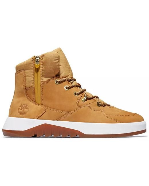 Timberland Brown Supaway Side Zip Boots 'Wheat Nubuck' for men