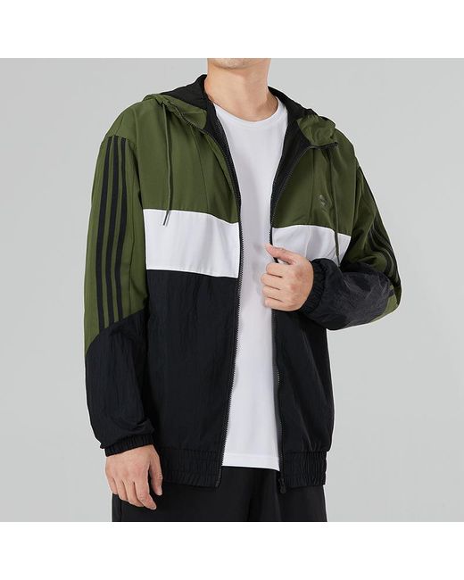 Adidas Green Utility Windbreaker Jacket for men