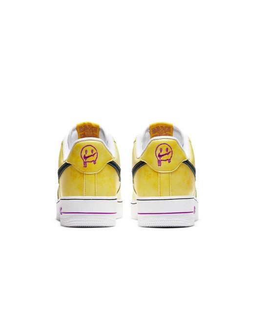 Nike Yellow Air Force 1 '07 Lv8 'Peace, Love, And Basketball' for men