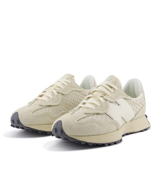 New Balance White 327 'Pale Moss' for men