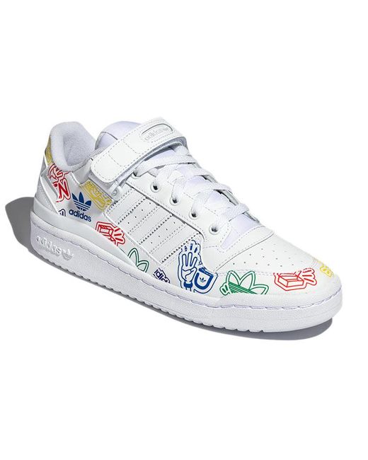 Adidas Blue Forum Low Shoes Multi-Color' for men