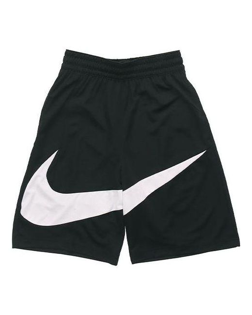 Nike Black Swoosh Logo Printing Basketball Athleisure Casual Sports Shorts for men