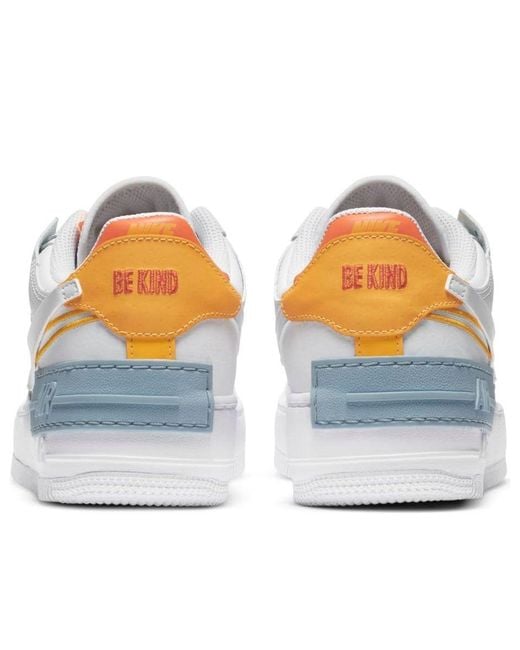 Nike White (Wmns) Air Force 1 Shadow 'Be Kind'