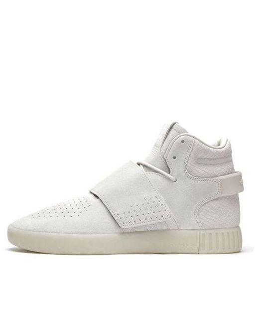 Adidas White Tubular Invader Strap 'Clear' for men