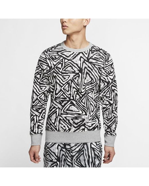 Nike Gray Sb Skateboard Printed Skate Crew for men