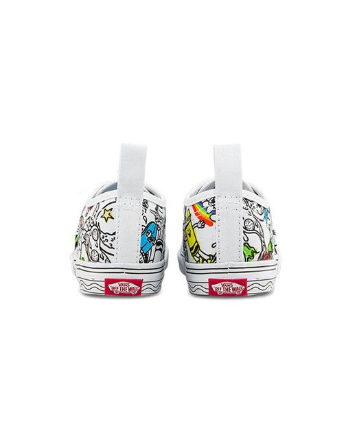 Vans Blue (Td) Crayola X Authentic Elastic Lace 'Sketch Your Way' for men