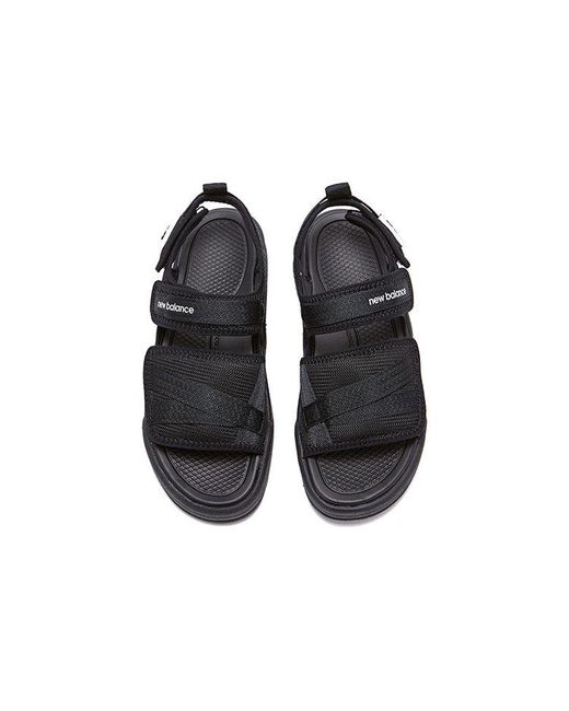 New Balance Black 3205 Series Velcro Minimalistic Casual Sandals for men