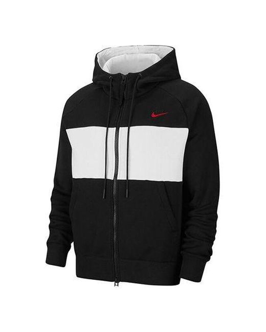 Nike Black Air Full-Length Zipper Cardigan Fleece for men