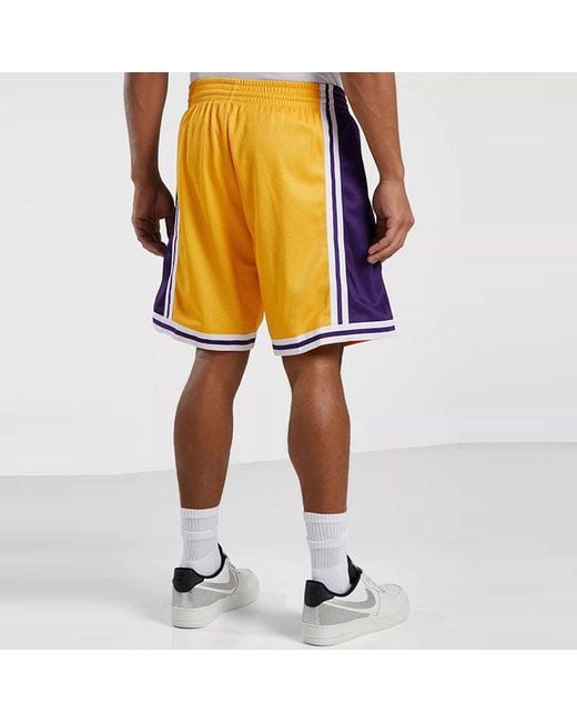 Mitchell & Ness Yellow X Nba Big Face 2.0 Shorts 'Los Angeles Lakers' for men