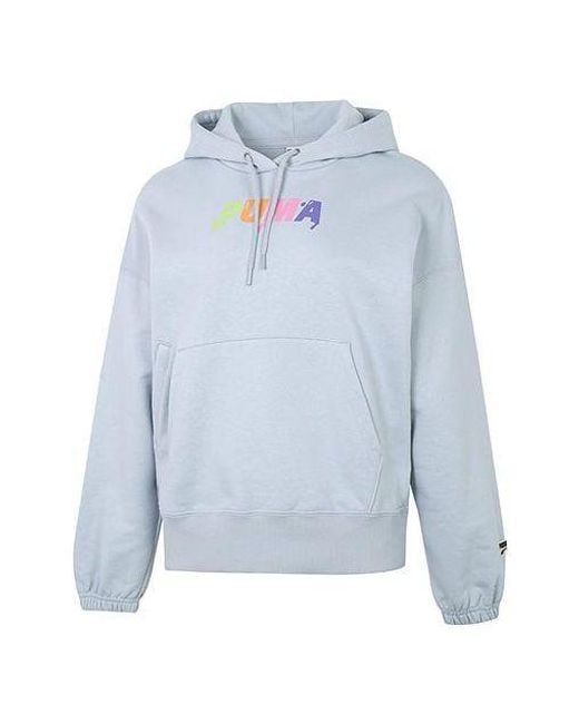 PUMA Blue Downtown Logo Hoodie