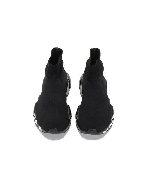Balenciaga Black (Wmns) Speed Graffiti Sneakers Knit Graffiti Sole Unit'