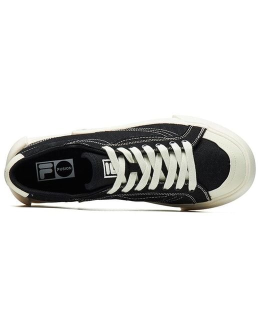 Fila Black Canvas Shoes for men
