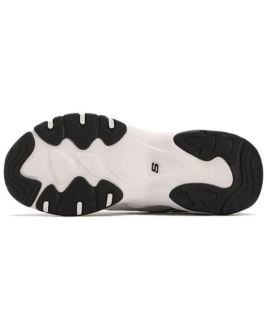Skechers White D'Lites Low Running Shoes for men