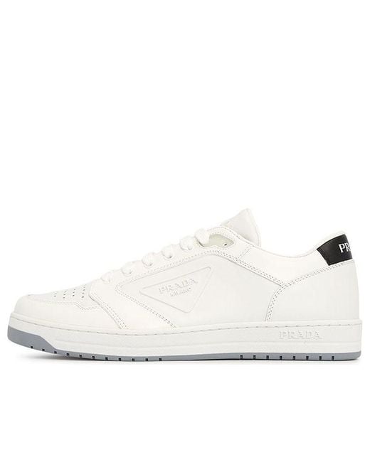 Prada White (Wmns) District Leather Sneakers