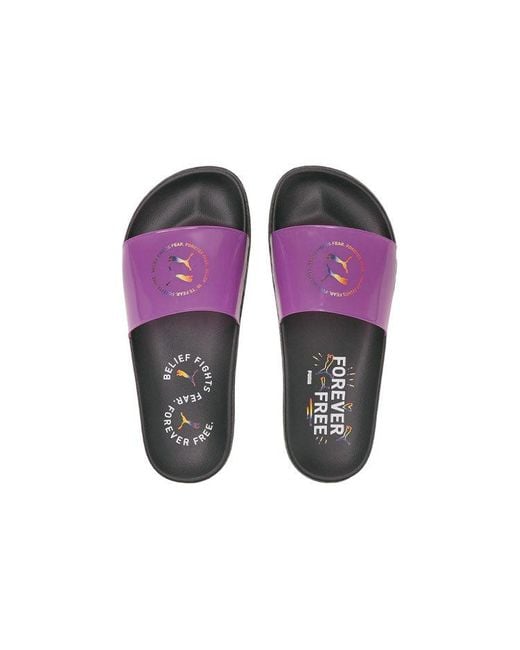 PUMA Purple Leadcat Slide 'Pride' for men
