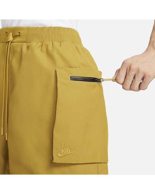 Nike Natural Nsw Tech Pack Woven Utility Shorts 'Mustard' for men