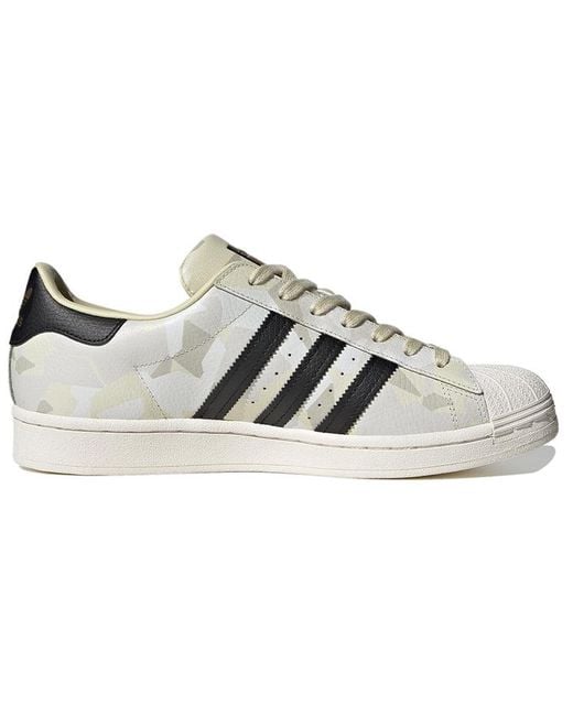Adidas White Superstar 'Camo Sand' for men