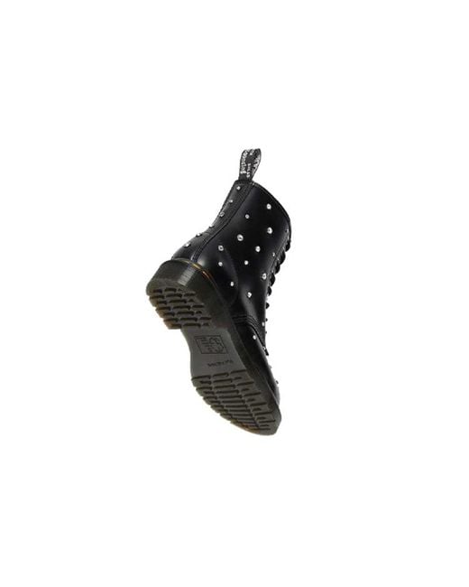 Dr. Martens Black (Wmns) Swarovski X 1460 Martin Boots