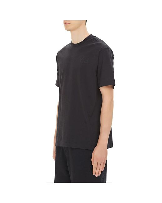 Adidas Black Y-3 Solid Color Casual Short Sleeve for men