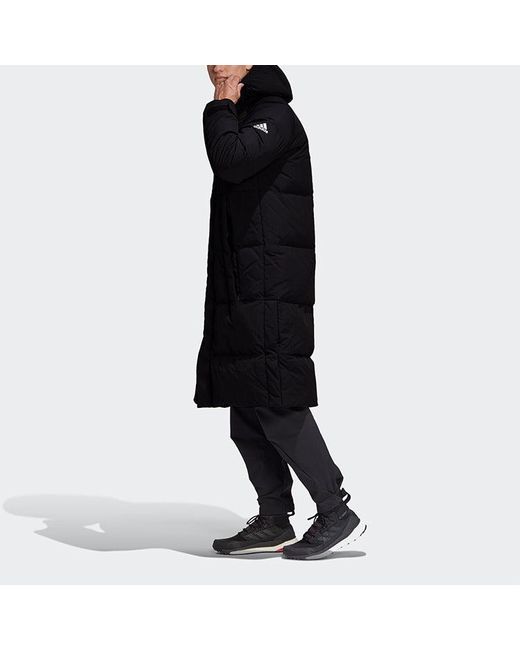 Adidas Black Puffer Down Winter Coat 'Core' for men